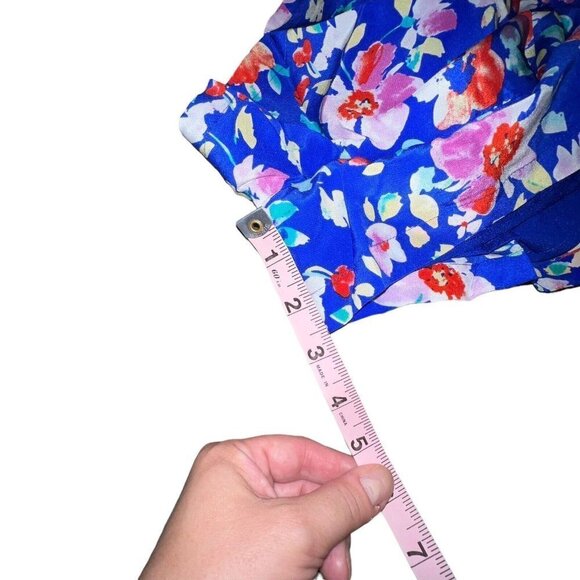 Yumi Kim x Revolve Liz Blue Love Potion Floral Romper Size XS Belted Pockets New - Picture 8 of 12